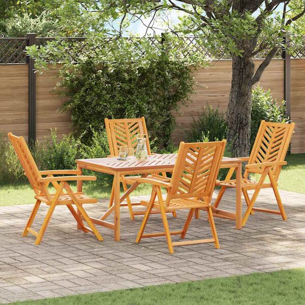 vidaXL Ensemble de salle &agrave; manger pour jardin 5 pcs Marron
