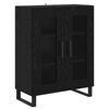 vidaXL Haut Armoire Ch&ecirc;ne noir 69,5 x 34 x 180 cm Bois d'ing&eacute;nierie
