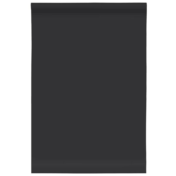 vidaXL Autocollants auto-adh&eacute;sifs pour meuble noir mat 90x500 cm PVC
