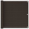 vidaXL Écran de balcon Marron 90x400 cm PEHD