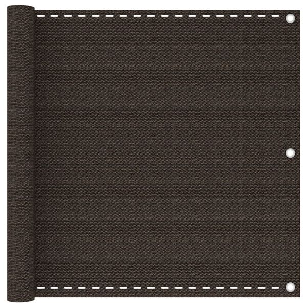 vidaXL Écran de balcon Marron 90x400 cm PEHD