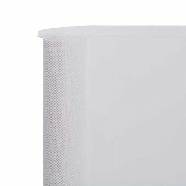 vidaXL Paravent 3 panneaux Tissu 400 x 80 cm Blanc sable
