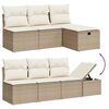 vidaXL Salon de jardin avec coussins 8 pcs beige r&eacute;sine tress&eacute;e