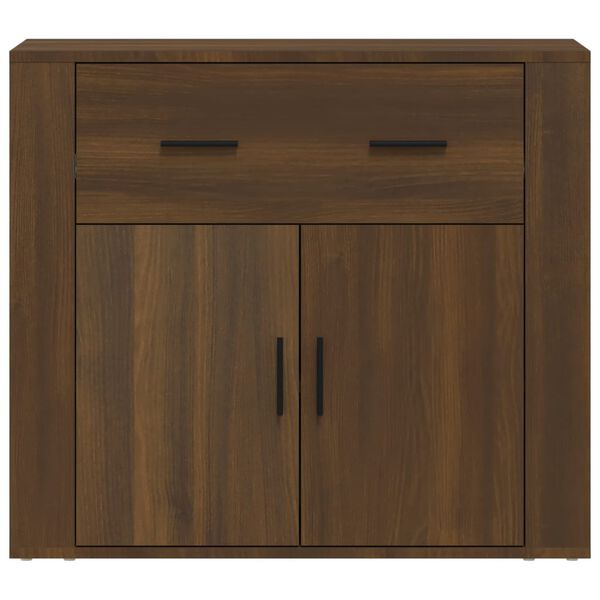 vidaXL Buffet Ch&ecirc;ne marron 80x33x70 cm Bois d'ing&eacute;nierie