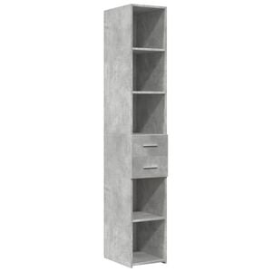 vidaXL Buffet haut gris b&eacute;ton 30x42,5x185 cm bois d'ing&eacute;nierie