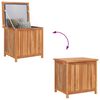 vidaXL Bo&icirc;te de rangement de jardin 60x50x58 cm Bois de teck solide