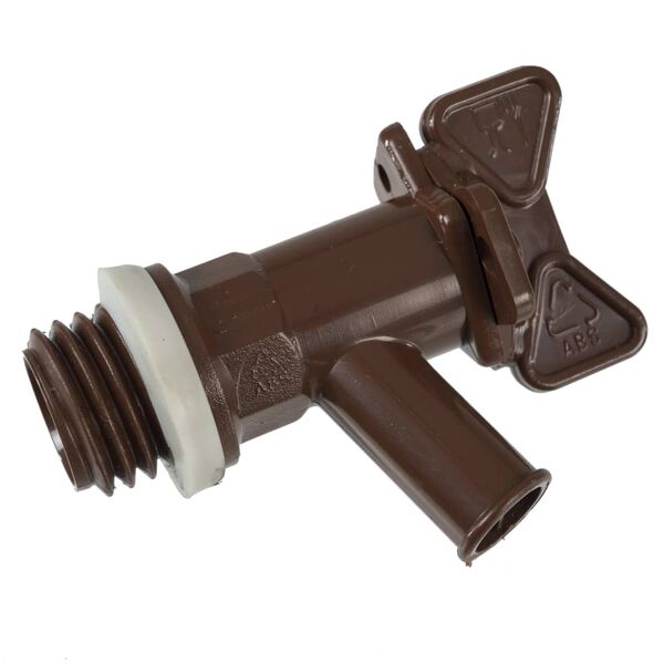 Nature Baril d'eau de pluie avec aspect de bois 120L 50,5x66 cm Marron