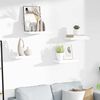 vidaXL &Eacute;tag&egrave;re murale flottante 4 pcs Blanc brillant 40x23x3,8 cm MDF