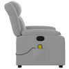 vidaXL Fauteuil de massage inclinable électrique gris clair tissu