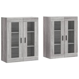 vidaXL Armoires murales 2 pcs sonoma gris bois d'ing&eacute;nierie