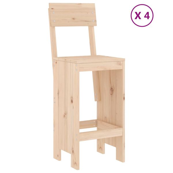 vidaXL Ensemble de bar de jardin 5 pcs bois de pin massif