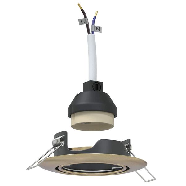 vidaXL Projecteur 6 pcs Laiton 9 x 9 x 2,5 cm Métal