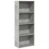 vidaXL Biblioth&egrave;que gris b&eacute;ton 60x30x152 cm bois d'ing&eacute;nierie