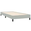 vidaXL Sommier &agrave; lattes de lit et matelas gris clair 90x220 cm velours