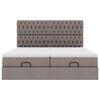 VidaXL Cadre de lit ottoman avec matelas taupe 160x200 cm tissu