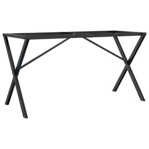 vidaXL Pieds de table &agrave; manger cadre en X 140x60x73 cm acier