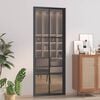 vidaXL Porte int&eacute;rieure 76x201,5 cm Noir Verre ESG et aluminium
