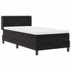 vidaXL Lit &agrave; ressorts avec matelas Noir 200 x 100 cm Velours