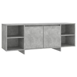 vidaXL Meuble TV Gris b&eacute;ton 130x35x50 cm Bois d'ing&eacute;nierie