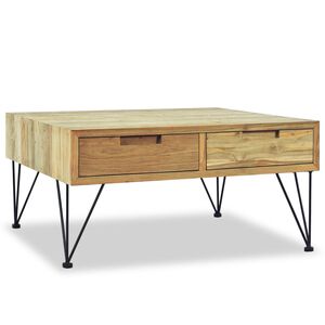vidaXL Table basse 80x80x40 cm Teck massif