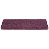 vidaXL Tapis d'escalier 15 pi&egrave;ces 65 x 21 x 4 cm Violet fonc&eacute; Bord rectangulaire