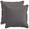 vidaXL Coussin HOUTEN 2 pi&egrave;ces Gris clair Lin synth&eacute;tique