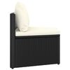 vidaXL Salon de jardin 5 pcs avec coussins R&eacute;sine tress&eacute;e Noir