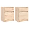 vidaXL Tables de chevet 2 pcs 40x31x50 cm bois de pin massif