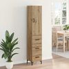 vidaXL Haut Armoire avec tiroir Ch&ecirc;ne artisanal 69,5 x 34 x 180 cm