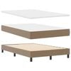 vidaXL Lit &agrave; ressorts avec matelas Cappuccino 120 x 190 cm Simili cuir