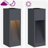 vidaXL Lumière de Chemin LED Solaire 2 pcs Anthracite