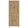 vidaXL Haut Armoire 2 pcs Ch&ecirc;ne artisanal Bois d'ing&eacute;nierie