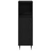 vidaXL Cabinet de salle de bain avec porte Ch&ecirc;ne noir 30 x 30 x 100 cm