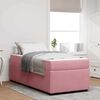vidaXL Cadre de lit avec matelas Rose 80 x 200 cm tissu