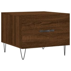 vidaXL Table basse Ch&ecirc;ne marron 50x50x40 cm Bois d'ing&eacute;nierie
