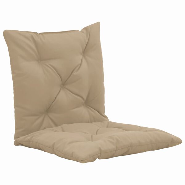 vidaXL Coussins de chaise pivotante lot de 2 Beige 50 cm Tissu