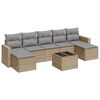 vidaXL Salon de jardin avec coussins 8 pcs beige r&eacute;sine tress&eacute;e