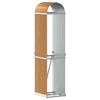 vidaXL Porte-b&ucirc;ches aspect bois 40x45x170 cm acier galvanis&eacute;