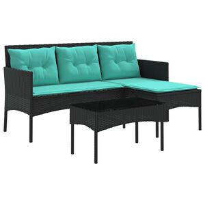 vidaXL Ensemble de canap&eacute; de jardin avec coussin 2 pcs polyrotin