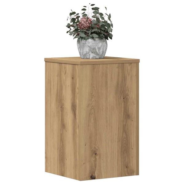 vidaXL Supports pour plantes 2 pcs chêne artisanal bois ingénierie