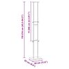 vidaXL Pr&eacute;sentoirs de salon 2 pcs Blanc 30 x 24 x 214 cm Acier