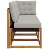 vidaXL Canap&eacute; d&rsquo;ext&eacute;rieur milieu et coin avec coussin 3 Pi&egrave;ce Naturel