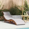 vidaXL Chaise longue Gris clair 184 x 55 x 64cm Bois d'acacia massif