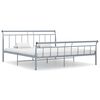 vidaXL Cadre de lit sans matelas gris m&eacute;tal 180x200 cm