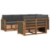 vidaXL Ensemble de canap&eacute;s d'ext&eacute;rieur 6 pc Naturel et Anthracite