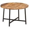 vidaXL Table basse 54x54x35 cm bois de manguier solide et fer