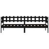 vidaXL Lit de jour sans matelas noir 80x200 cm bois de pin massif
