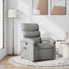 vidaXL Fauteuil de massage inclinable Gris clair Tissu