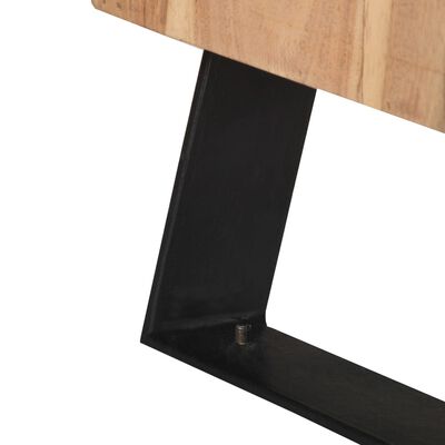 vidaXL Table de chevet 40x30x50 cm Bois d'acacia avec bord naturel