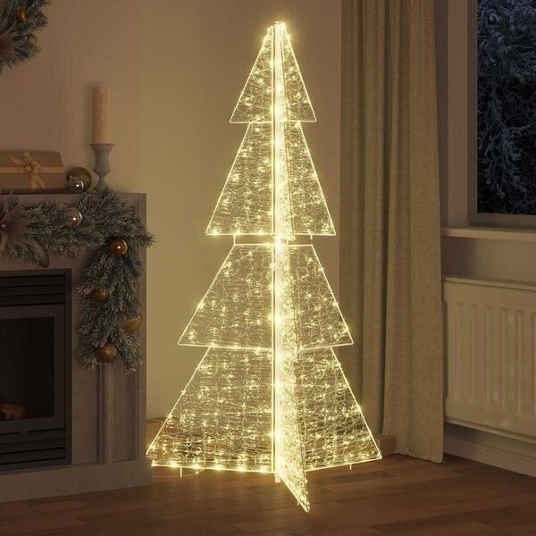 vidaXL Sapin de Noël avec 240 LED Blanc chaud 180 cm Acrylique